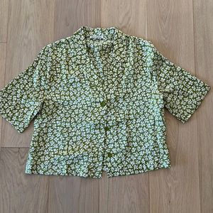 Reformation silk button down top